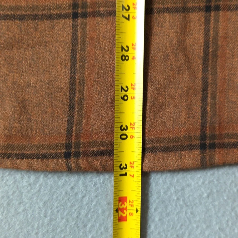 Roark Nordsman Light Flannel Shirt Mens XL Rust Plaid Organic Cotton Blend NWT - Picture 8 of 8